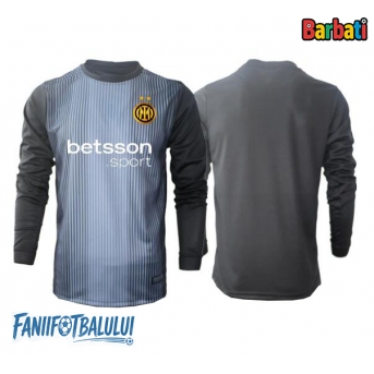 Inter Milan Portarii Tricou Fotbal Replică 2025-26 Barbati Acasa Mâneci Lungi